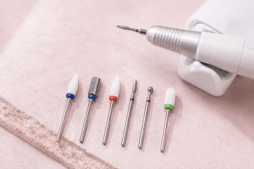 Embouts de ponceuse à ongles en bon état utilisés pour la dépose